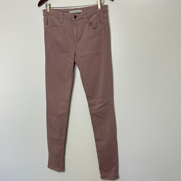 Joe’s Jeans Women’s 29 Mid Rise Skinny Mauve Pink Stretch Denim Pants Made USA - Picture 1 of 14